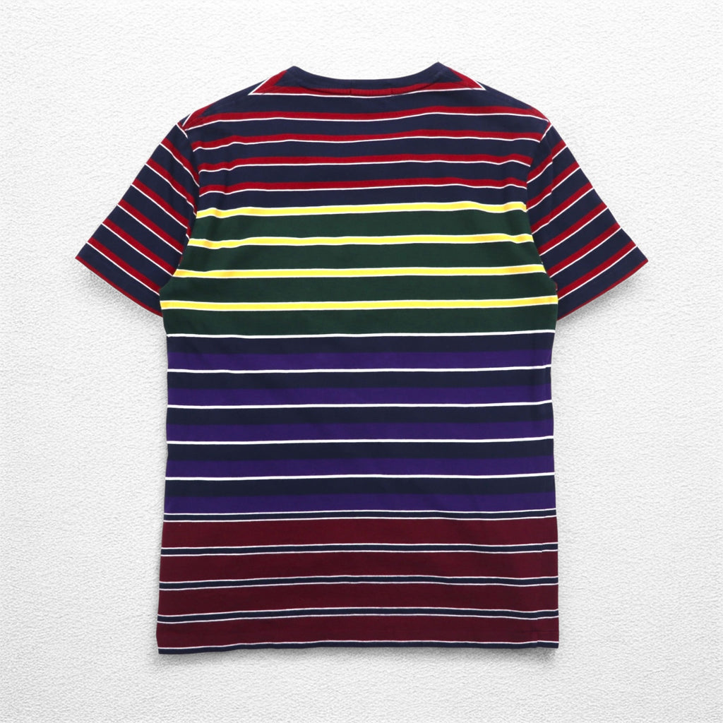POLO RALPH LAUREN マルチボーダー ポケットTシャツ S マルチカラー コットン RLFC ロゴ刺繍 スリランカ製