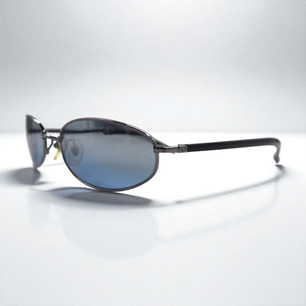 Ray-Ban Oval Sunglasses, Black Metal Frame, RB3230 004/7C, 55-18, 135mm