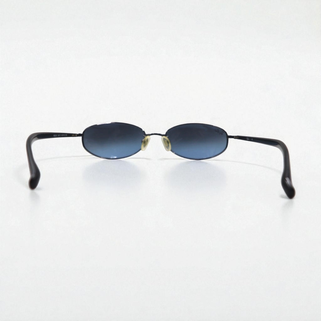 Ray-Ban Oval Sunglasses, Black Metal Frame, RB3230 004/7C, 55-18, 135mm