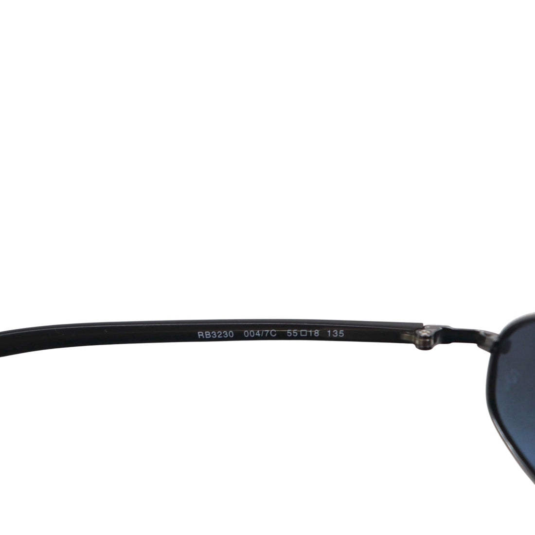 Ray-Ban Oval Sunglasses, Black Metal Frame, RB3230 004/7C, 55-18, 135mm