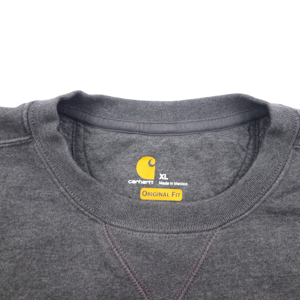 Carhartt Midweight Crewneck Sweatshirt, XL, Grey, Cotton, Fleece Lining, US Company, LIPPERT Print, MIDWEIGHT CREWNECK SWEATSHIRT, K124 026, Made in Mexico