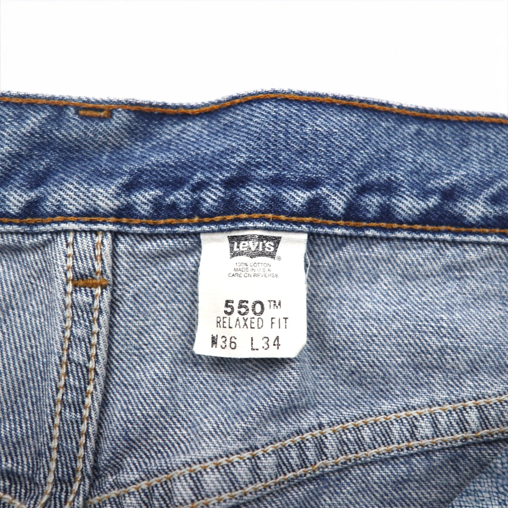 Levi's 90s USA Made 550 Baggy Denim Pants L Indigo Blue RELAXED FIT 550-4891