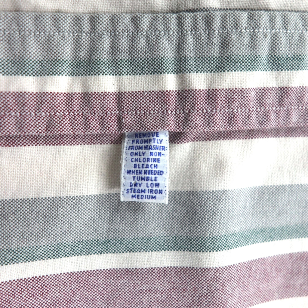 Polo Ralph Lauren 90年代 クレリックシャツ L グレー ストライプ 胸ポケット ワッペン エンブレム