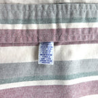 Polo Ralph Lauren 90年代 クレリックシャツ L グレー ストライプ 胸ポケット ワッペン エンブレム
