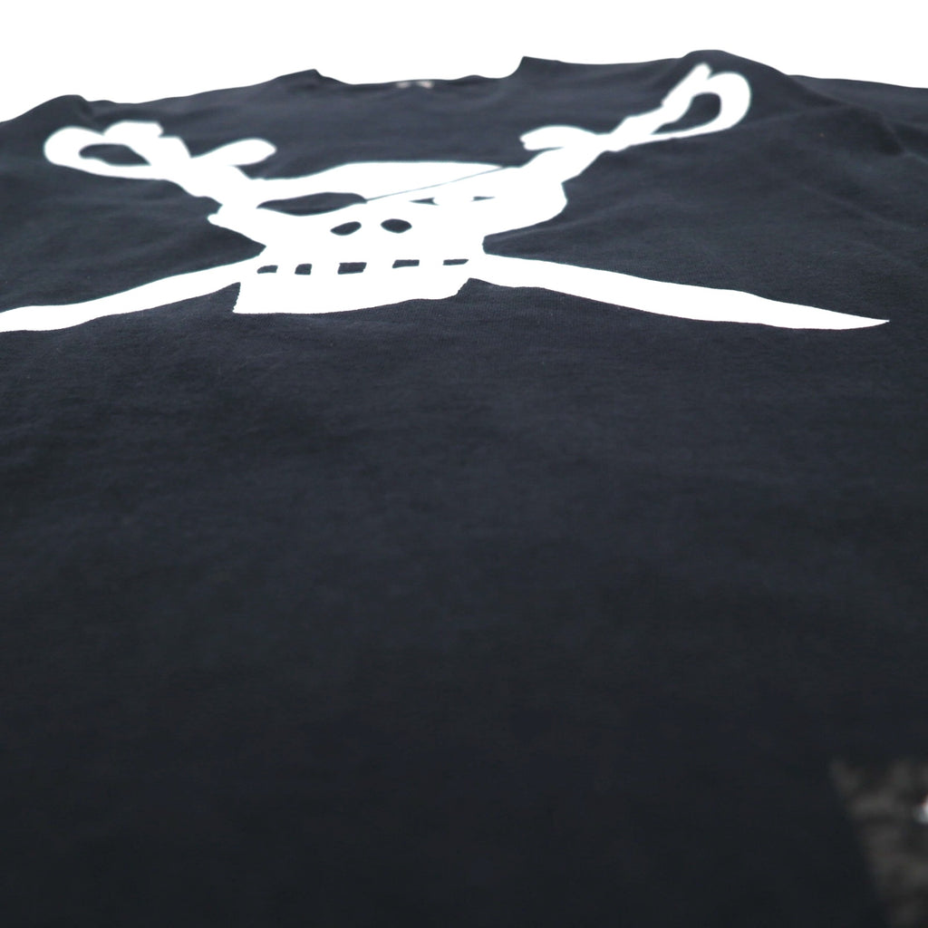 STUSSY スカル パイレーツ プリント Tシャツ S ブラック コットン メキシコ製