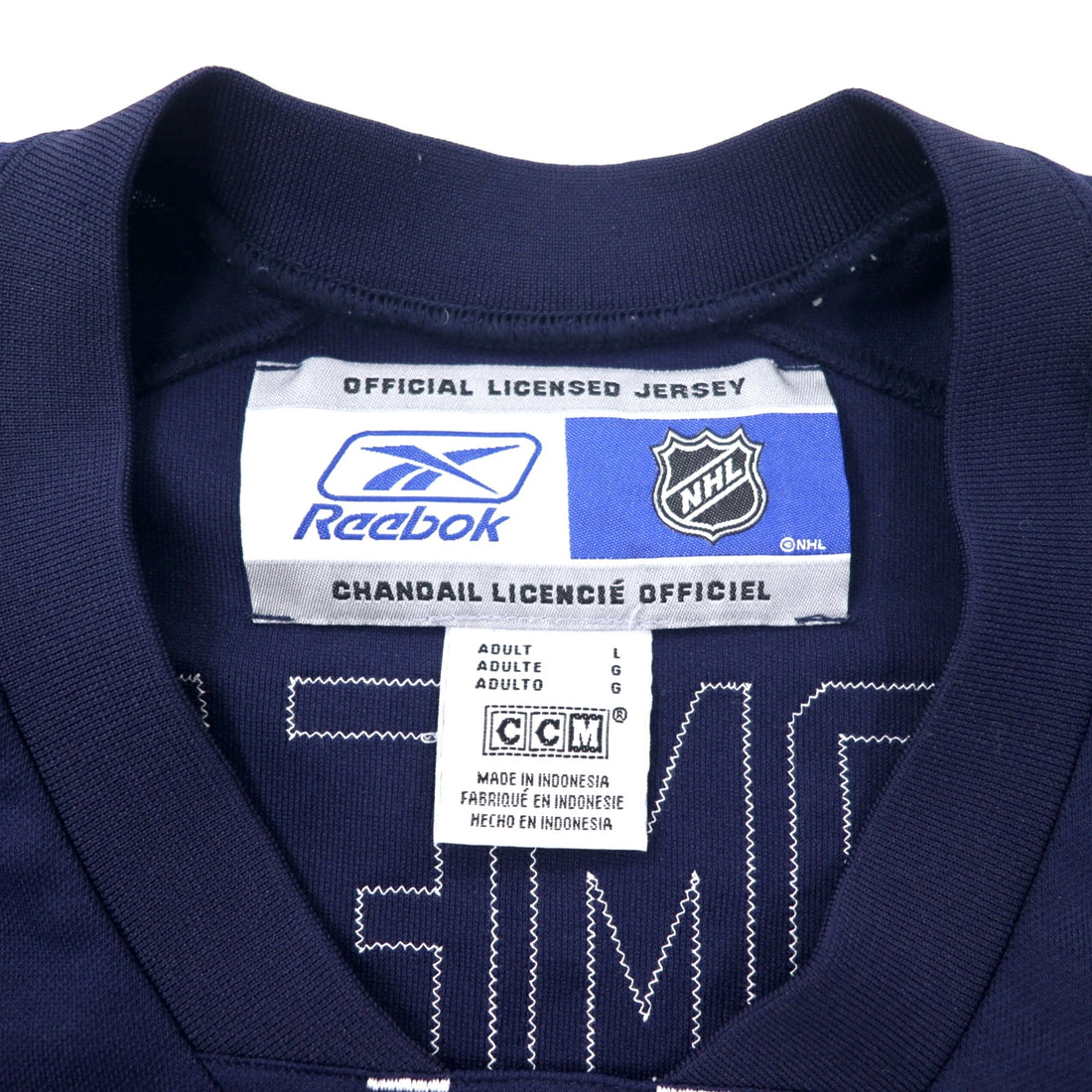 Reebok Hockey Shirt Game Shirt L Navy Polyester CCM Jersey NHL NY ISLANDERS Numbering Big Size