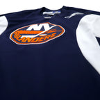 Reebok Hockey Shirt Game Shirt L Navy Polyester CCM Jersey NHL NY ISLANDERS Numbering Big Size