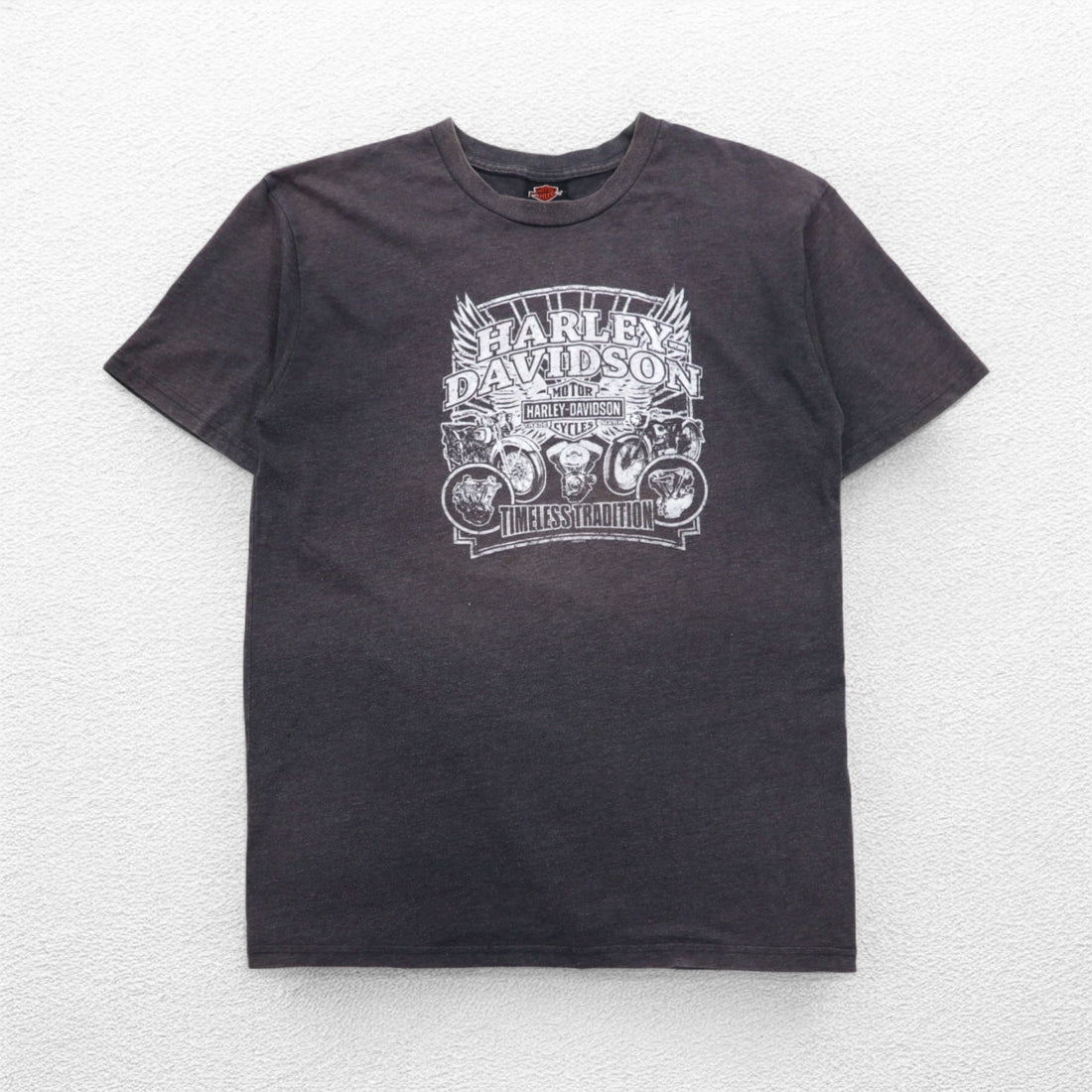 HARLEY DAVIDSON Made in USA Double-sided Print T-Shirt XL Gray Cotton Polyester MENPHIS