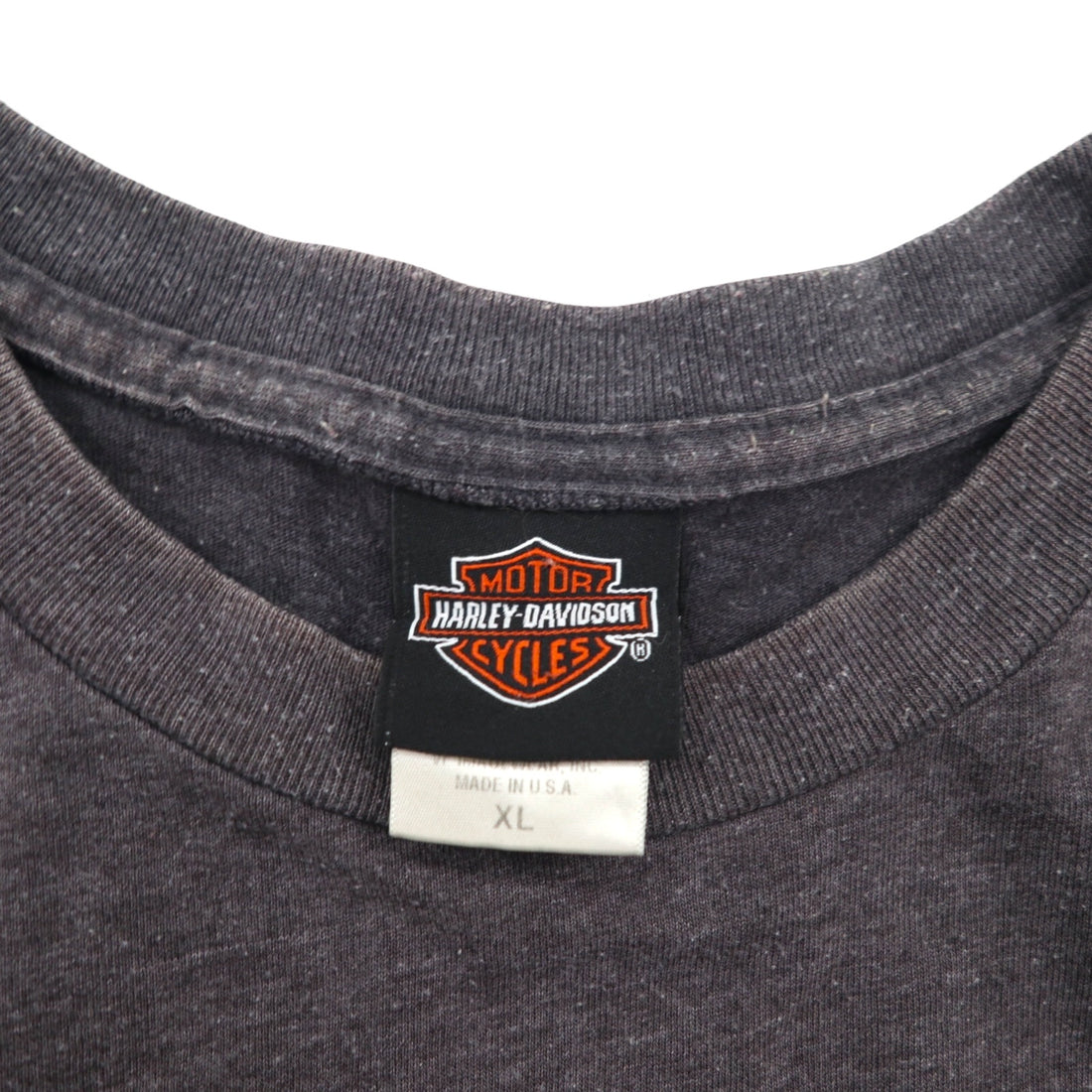 HARLEY DAVIDSON USA製 両面プリント Tシャツ XL グレー コットン ポリエステル MENPHIS