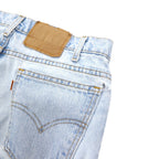 Levi's USA made 550 Relaxed Fit Tapered denim pants size 34 blue cotton zipper fly orange tab