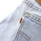Levi's USA made 550 Relaxed Fit Tapered denim pants size 34 blue cotton zipper fly orange tab