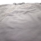 HARLEY DAVIDSON スカルプリント 半袖 ワークシャツ L グレー バックプリント ダブルポケット