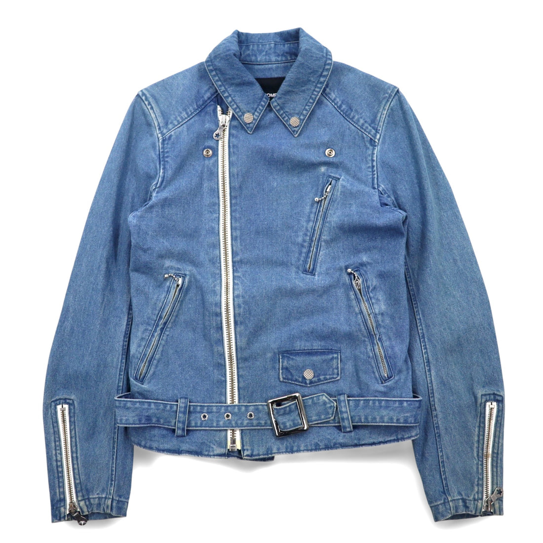 PHENOMENON Denim Double Riders Jacket M Indigo Blue Cotton JKT-235 Made in Japan
