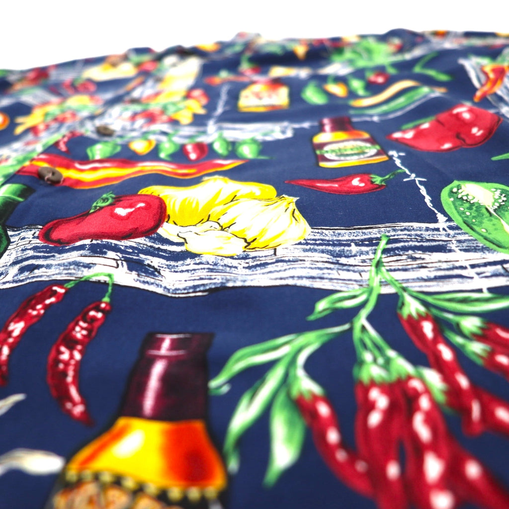Big Dogs 90s Aloha Shirt XL Navy Rayon All-over Pattern