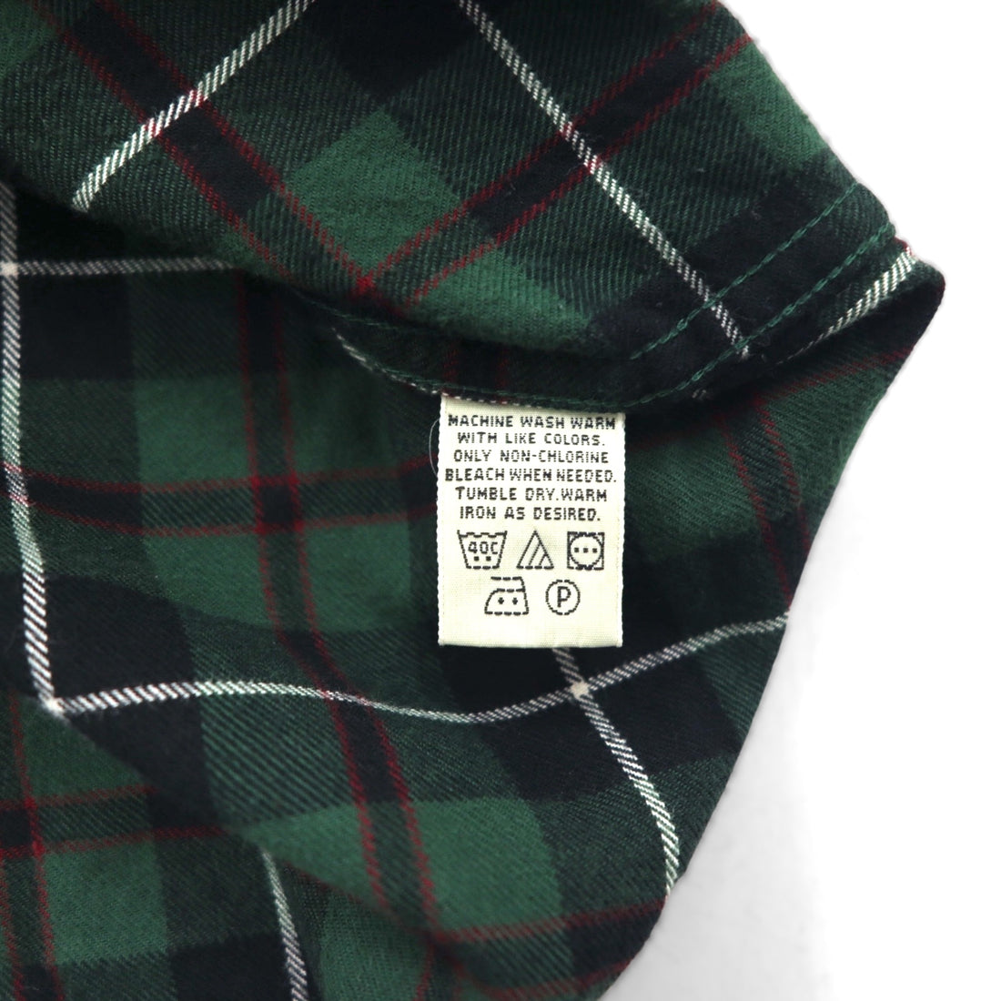 Eddie Bauer 90s Oversized Button-Down Flannel Shirt, Size L, Green Cotton Check