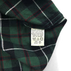 Eddie Bauer 90s Oversized Button-Down Flannel Shirt, Size L, Green Cotton Check