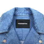 PHENOMENON Denim Double Riders Jacket M Indigo Blue Cotton JKT-235 Made in Japan