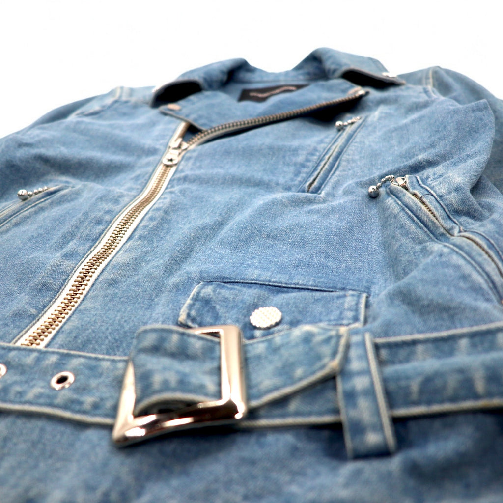 PHENOMENON Denim Double Riders Jacket M Indigo Blue Cotton JKT-235 Made in Japan