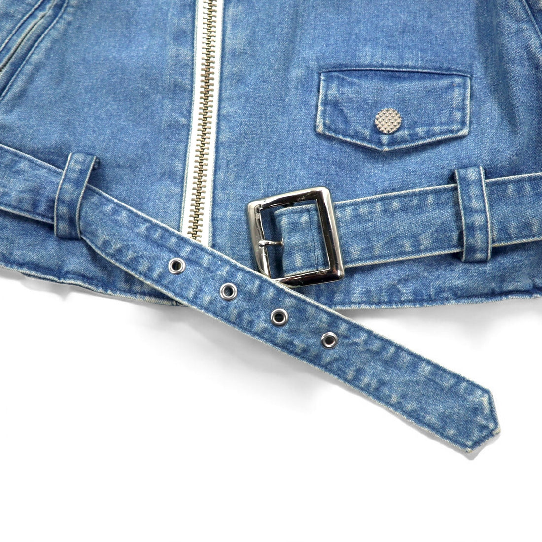 PHENOMENON Denim Double Riders Jacket M Indigo Blue Cotton JKT-235 Made in Japan