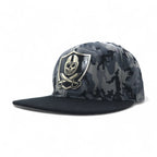 BLACK SUNDAY Snapback Baseball Cap FREE Black Camo Skull Plate