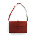 Ralph Lauren Square Leather Shoulder Bag in Brown Equestrian