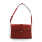 Ralph Lauren Square Leather Shoulder Bag in Brown Equestrian
