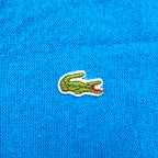 LACOSTE 70年代 ヴィンテージ Vネック アクリルニット セーター XL ブルー 糸巻タグ