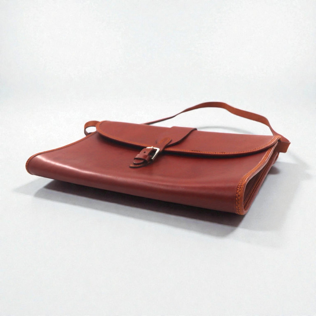 Ralph Lauren Square Leather Shoulder Bag in Brown Equestrian