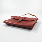 Ralph Lauren Square Leather Shoulder Bag in Brown Equestrian