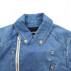 PHENOMENON Denim Double Riders Jacket M Indigo Blue Cotton JKT-235 Made in Japan