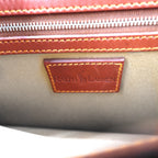 Ralph Lauren Square Leather Shoulder Bag in Brown Equestrian