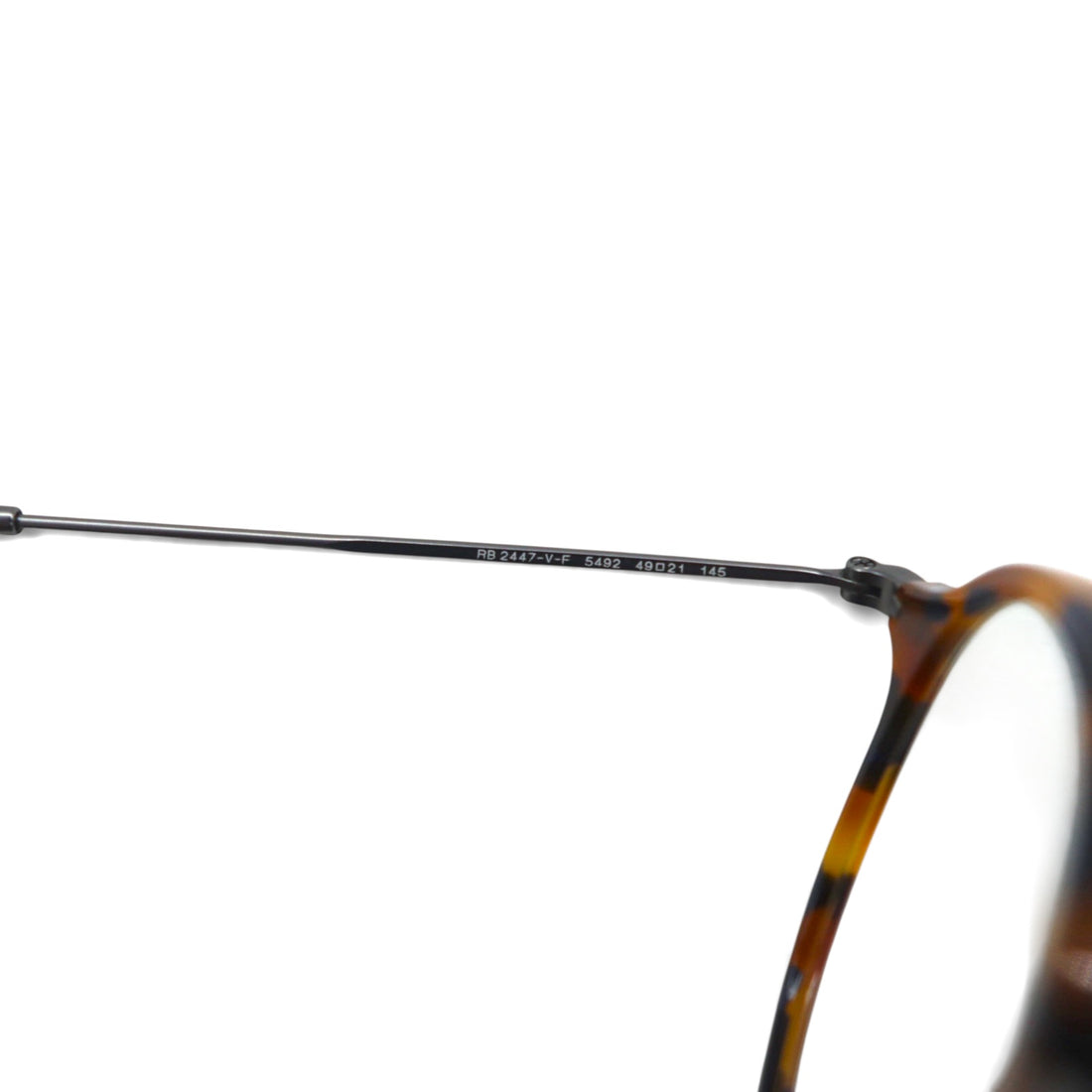Ray-Ban Boston Tortoiseshell Round Sunglasses RB2447-VF 5492 49-21 145 Made in Italy