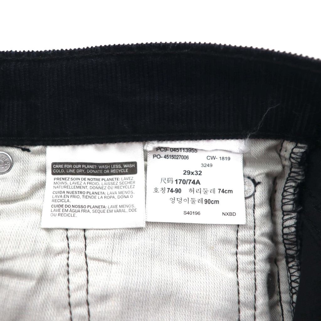 Levi's 511 Stretch Corduroy Chino Pants, Medium, Navy, Straight, Cotton, 45113955