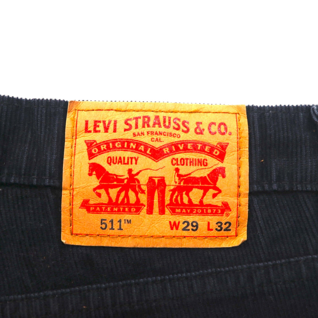 Levi's 511 Stretch Corduroy Chino Pants, Medium, Navy, Straight, Cotton, 45113955