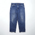 Carhartt Relaxed Fit Tapered Denim Jeans, XL, Indigo, B17 DST