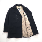ARMANI JEANS Double-Breasted Pea Coat, Navy Wool, 30th Anniversary