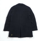 ARMANI JEANS Double-Breasted Pea Coat, Navy Wool, 30th Anniversary