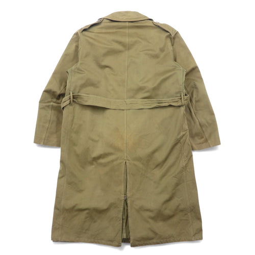 60s French Overcoat フランス製 60年代 ユーロヴィンテージ ミリタリー オーバーコート トレンチコート XL カーキ 樹脂ボタン PORTEZ IMPER FBA ライナー着脱式 Cantre LA PLUIE et Cantre LE FROID