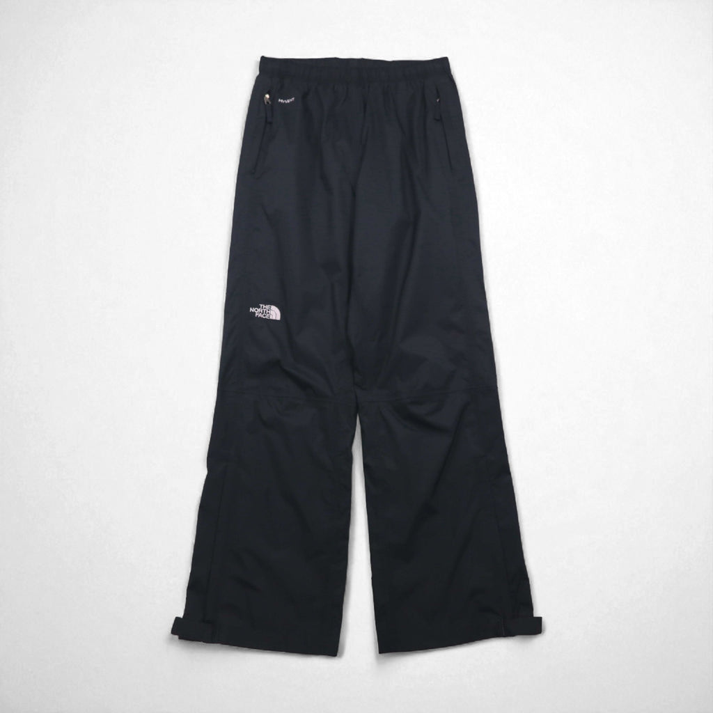 THE NORTH FACE アウトドア ナイロン テックパンツ HYVENT 防水 シェルパンツ S ブラック 裾 ジップ スリット