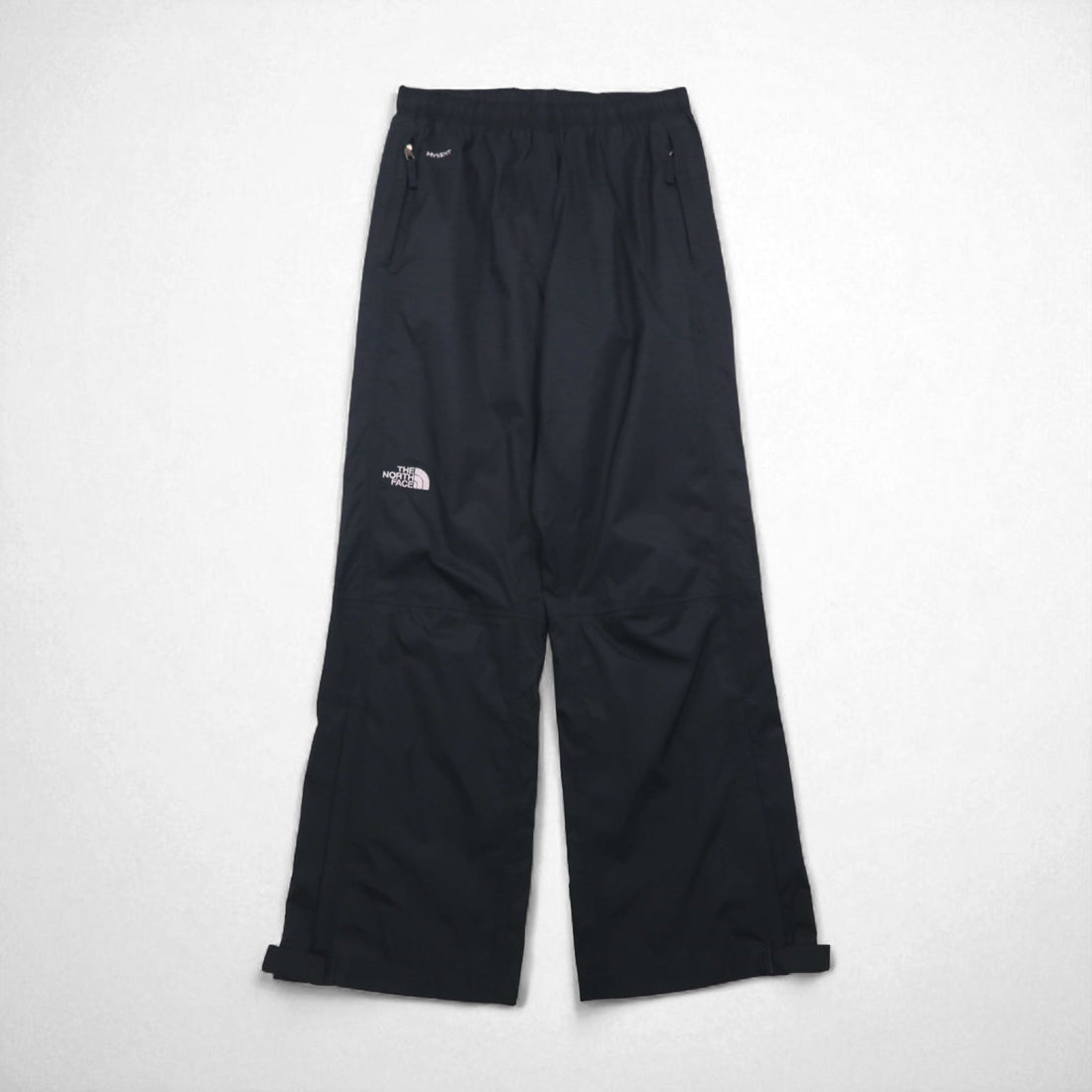 THE NORTH FACE アウトドア ナイロン テックパンツ HYVENT 防水 シェルパンツ S ブラック 裾 ジップ スリット