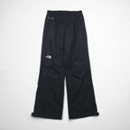 THE NORTH FACE アウトドア ナイロン テックパンツ HYVENT 防水 シェルパンツ S ブラック 裾 ジップ スリット