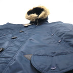 BAYLEAF AVIATION WEAR ミリタリー N-3B 中綿 フライトジャケット M ネイビー ファー US ARMY 未使用品