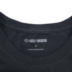 HARLEY DAVIDSON Double-sided Print T-Shirt XL Black Cotton Dog EL PASO Made in Honduras