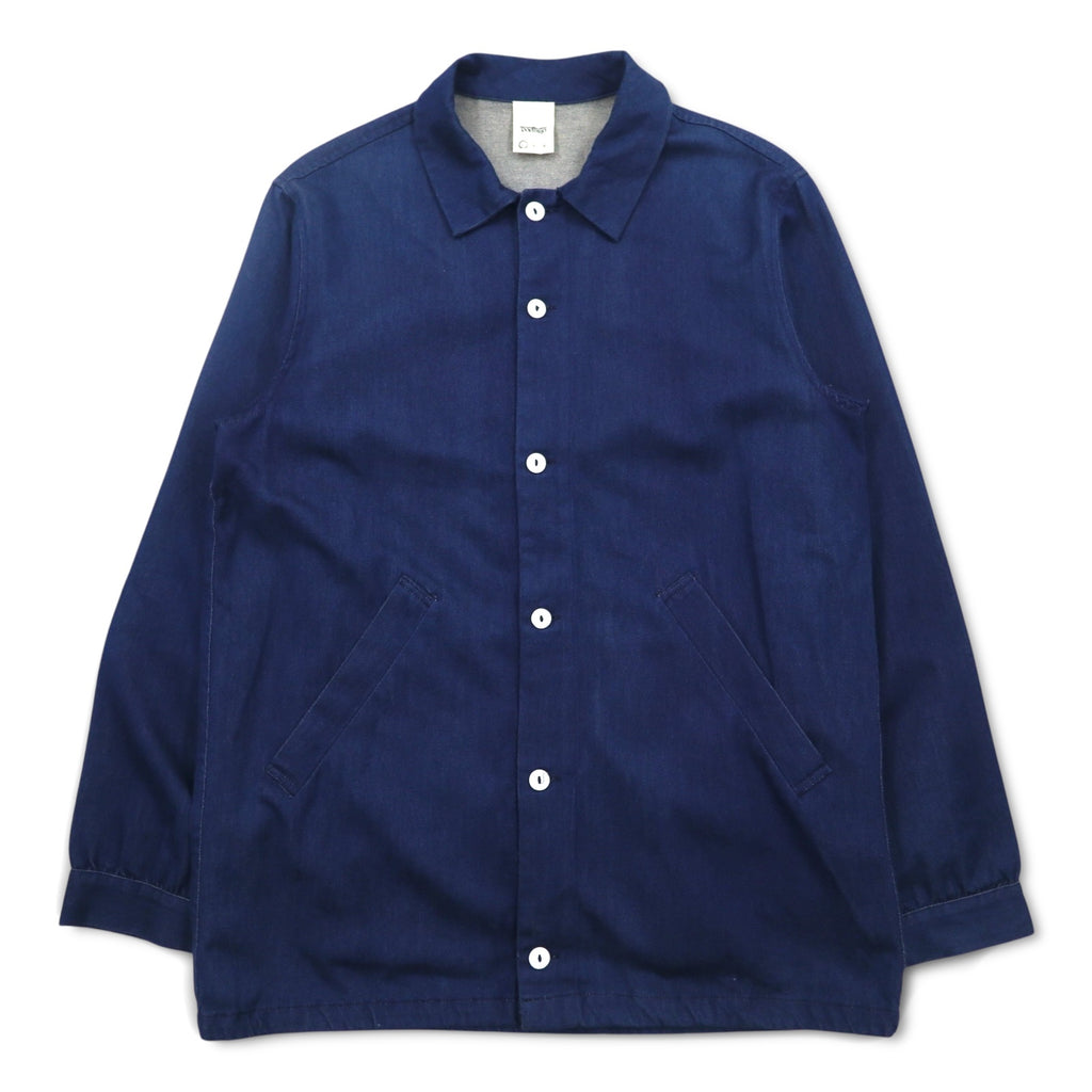 Badhiya (Rankiki) Oversized Denim Shop Coat S Blue Indigo Cotton