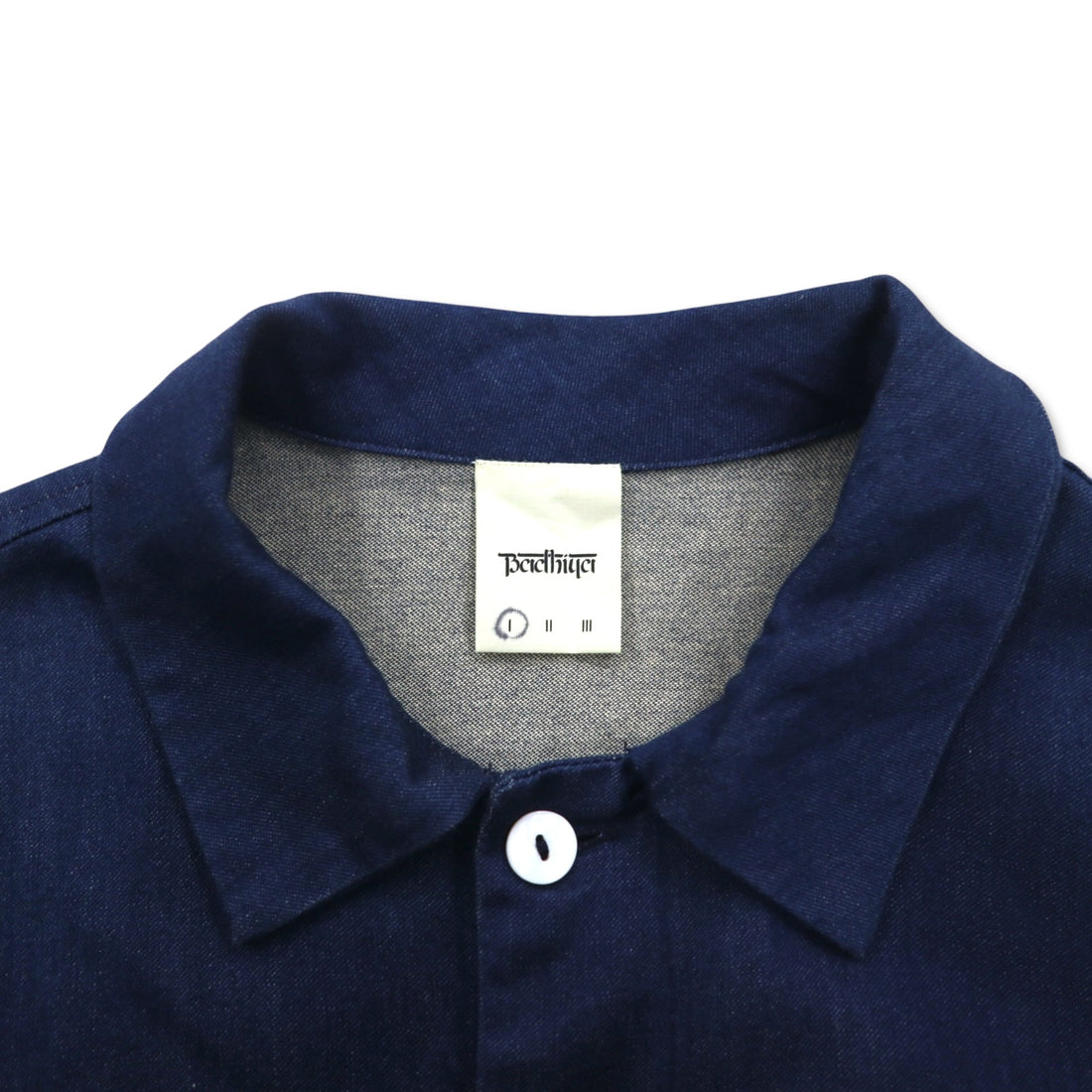 Badhiya (Rankiki) Oversized Denim Shop Coat S Blue Indigo Cotton