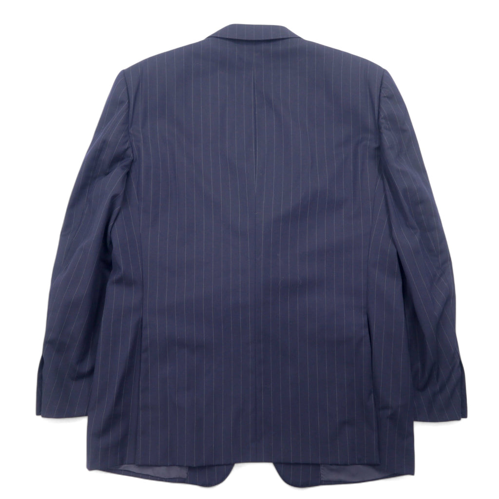 Ermenegildo Zegna Italian made tailored jacket, XL, navy wool, striped