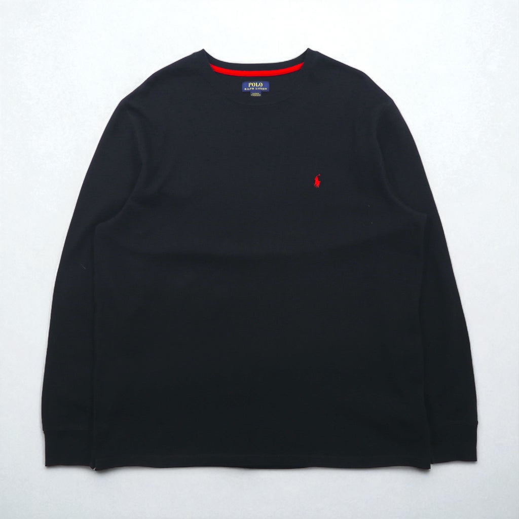Polo Ralph Lauren Thermal Long Sleeve T-Shirt, Size 2XL, Black with Small Pony Embroidery