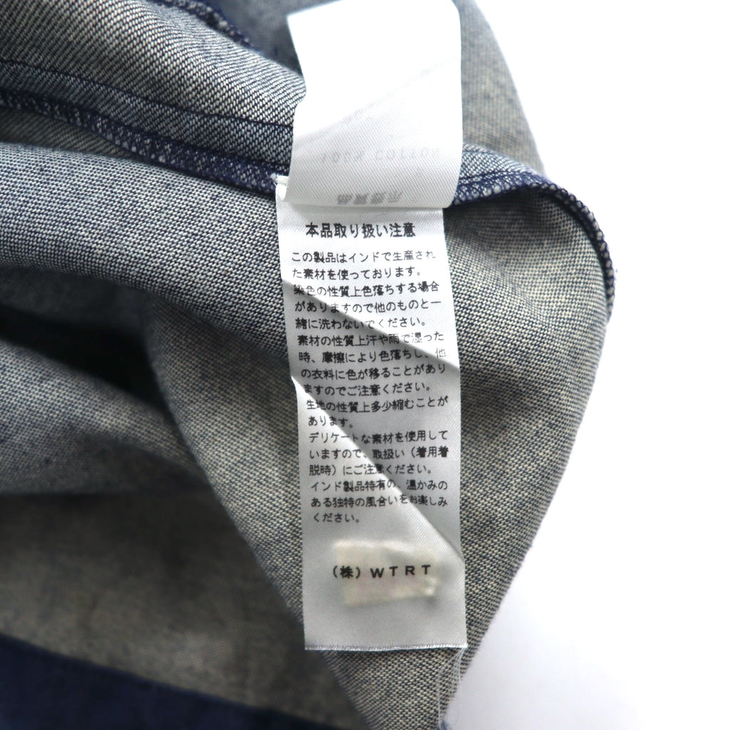 Badhiya (Rankiki) Oversized Denim Shop Coat S Blue Indigo Cotton