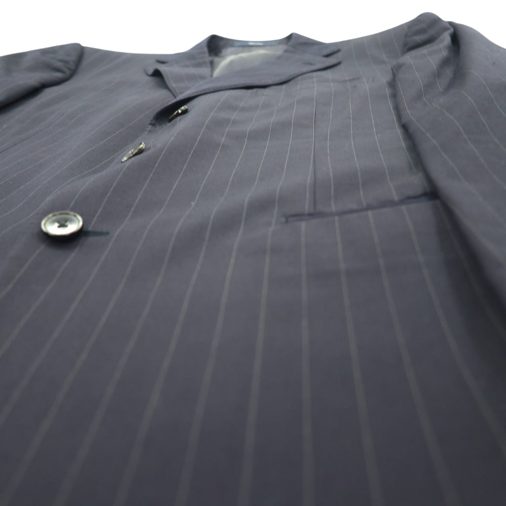 Ermenegildo Zegna Italian made tailored jacket, XL, navy wool, striped