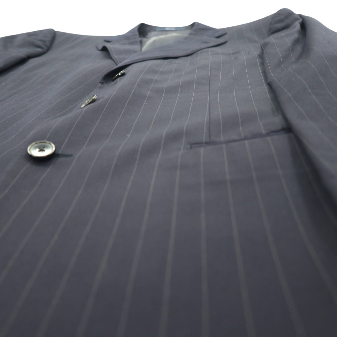 Ermenegildo Zegna Italian made tailored jacket, XL, navy wool, striped